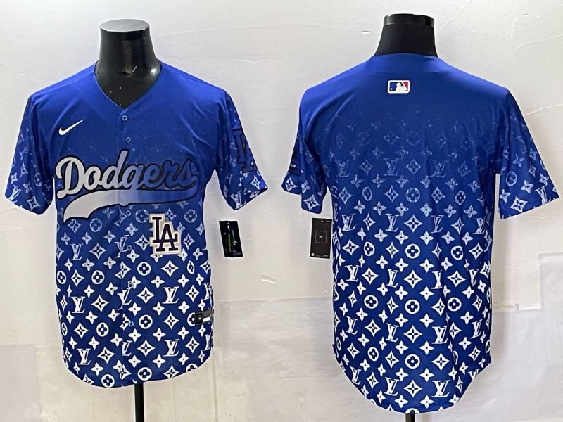 Men Los Angeles Dodgers Blank Blue Nike 2025 MLB jersey 03